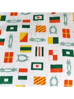Vint Nautical Flag Beach Towel Large Cotton Blanket Rope Flag Print Beach Pool